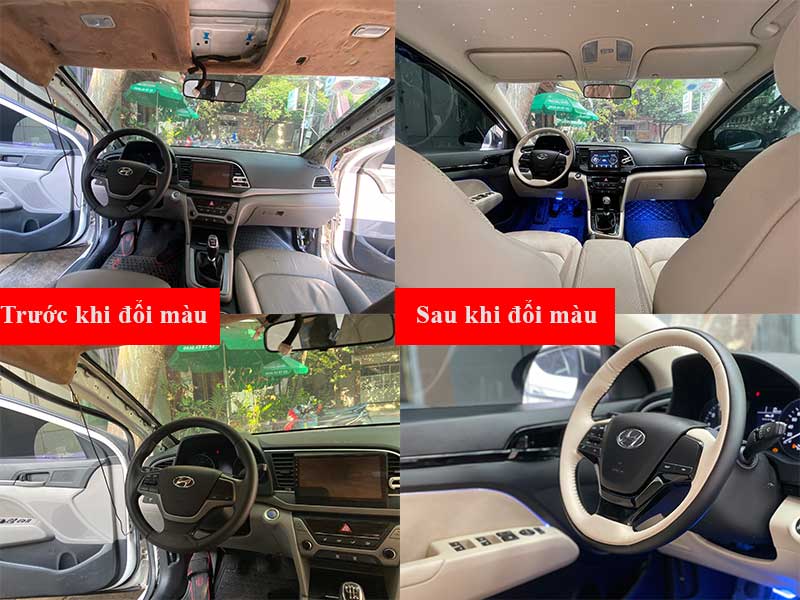 đổi màu nội thất cho xe hyundai elantra tại quận 12